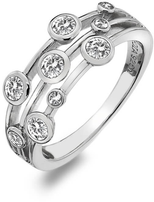 Hot Diamonds Luxusný strieborný prsteň s topaz a diamantom Willow DR207 56 mm.