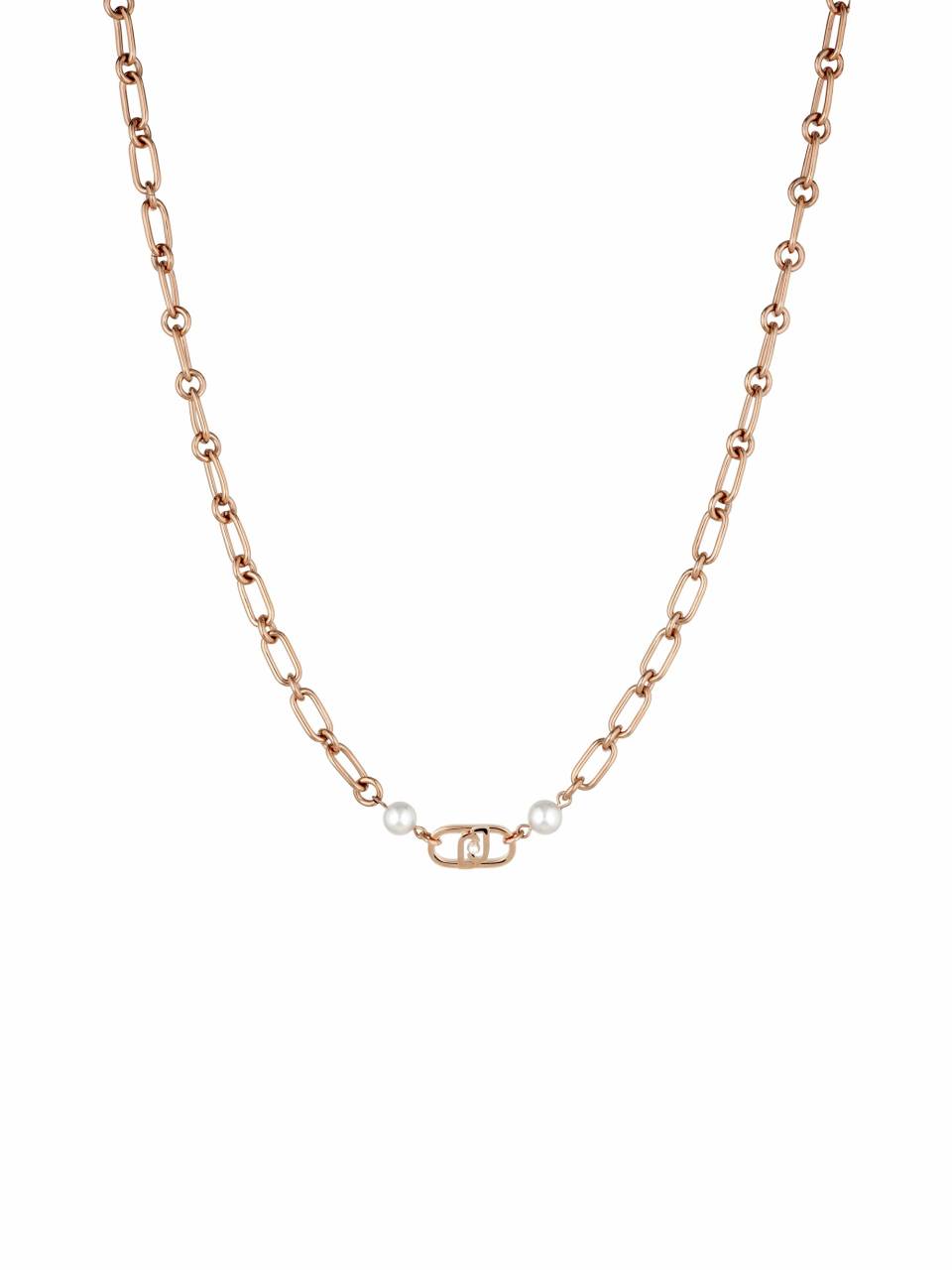 Liu Jo Štýlový bronzový náhrdelník s logom Icona LJ1737.