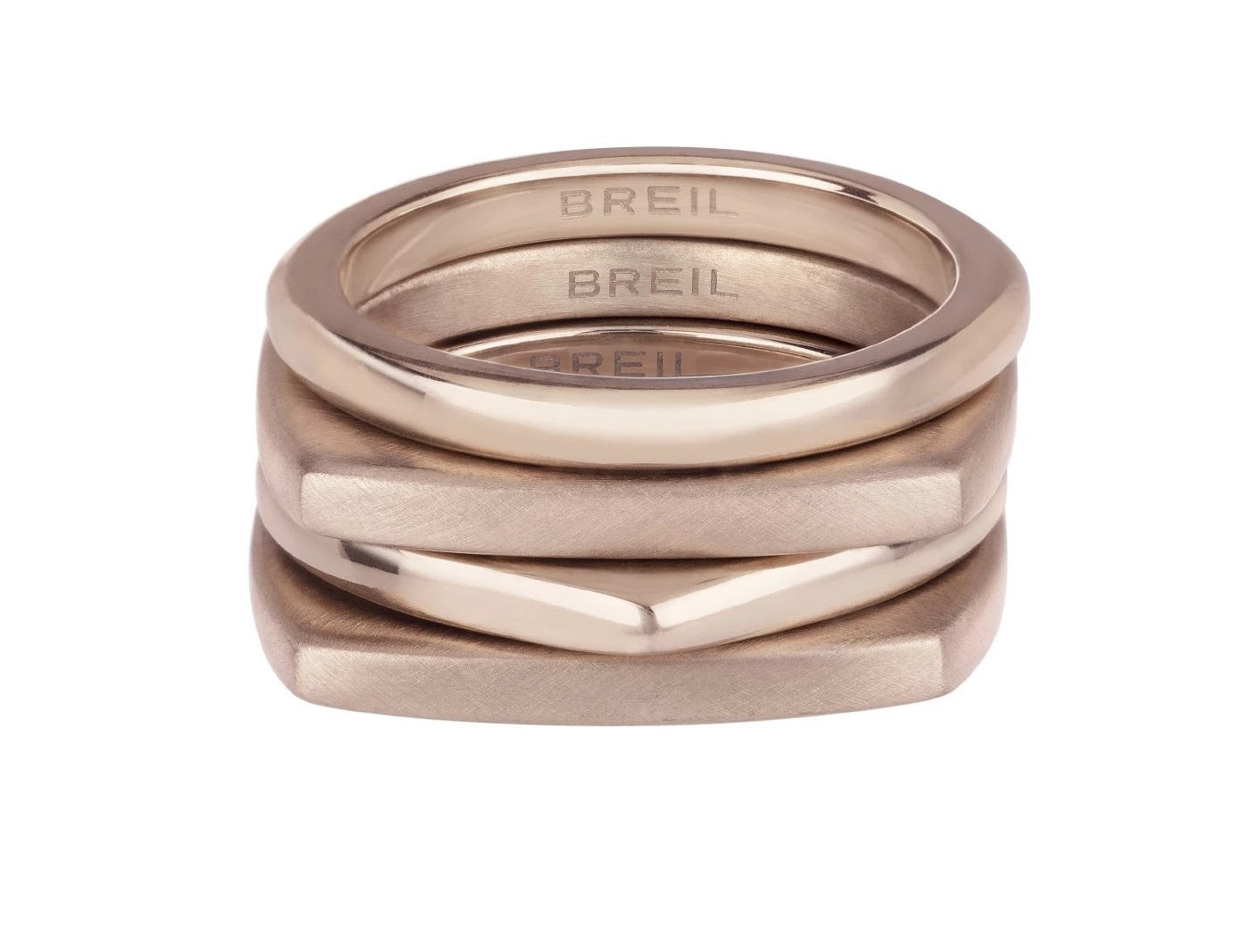 BREIL Moderná sada bronzových prsteňov New Tetra TJ302 56 mm.