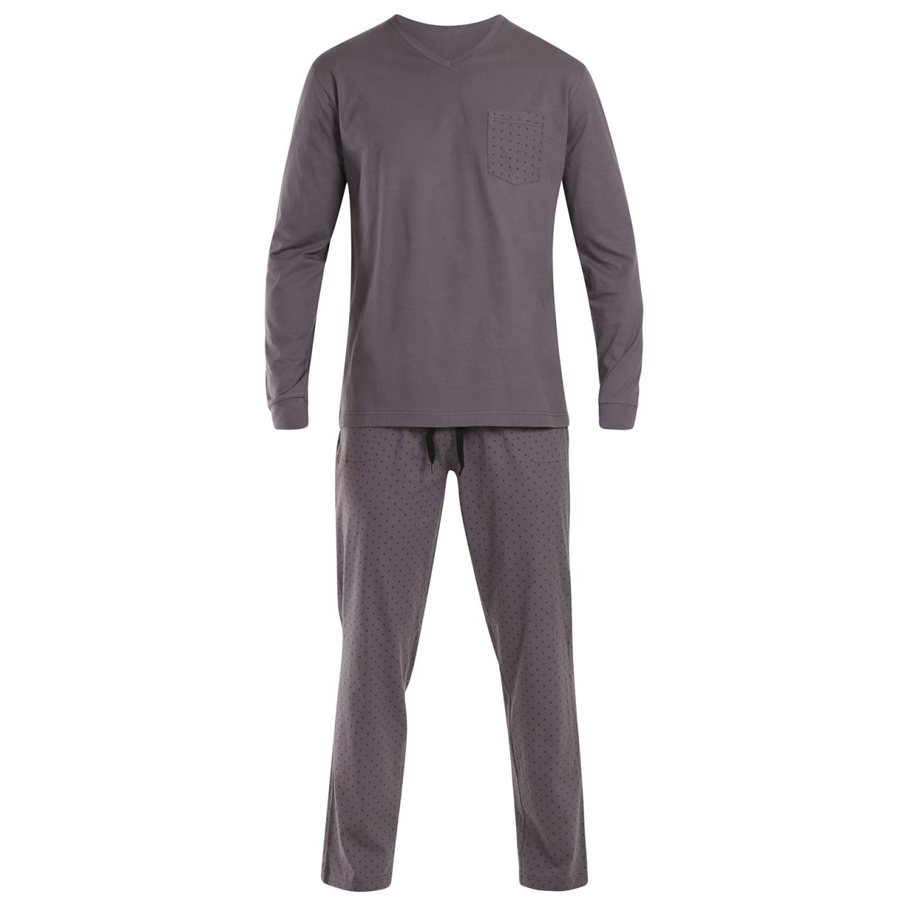 Pijama para homem Nedeto cinzento (NP003) M.
Descubra a combinação perfeita de conforto e elegância com o pijama de homem Nedeto.
Material de qualidade para um conforto perfeito
Os pijamas Nedeto são feitos de 100% algodão, o que garante uma sensação agradável na pele, suavidade e respirabilidade natural.
Design simples e moderno que impressiona
Os pijamas para homem Nedeto combinam elegantes cores suaves com pormenores de estilo, como um bolso colorido ou uma cintura com cordão.
Porquê escolher os pijamas Nedeto?

100% algodão: Garante conforto e qualidade.


Designelegante: Uma combinação elegante de cores suaves e pormenores modernos.


Utilizaçãouniversal: Ótimo para dormir e descansar em casa.

A lingerie checa Nedeto é adequada para si
Damos a nossa mão ao fogo pela roupa interior Nedeto, porque pertence às nossas marcas privadas, pelo que lhe prestamos a máxima atenção.
Como cuidar do pijama de homem Nedeto?
Para garantir que o seu pijama novo se mantém em boa forma durante muito tempo, recomendamos que siga estas diretrizes.

Lavandaria: Lavar os pijamas a uma temperatura máxima de 40°C para os manter macios e conservar as cores.


Secagem: Não secar na máquina de secar roupa - recomendamos que deixe o pijama secar ao ar livre.


Passar a ferro: Se necessário, passar a ferro em lume médio.

Sugestão: Torne-se um especialista em manutenção de lingerie com as dicas do nosso artigo e dê às suas peças favoritas o cuidado que elas merecem.