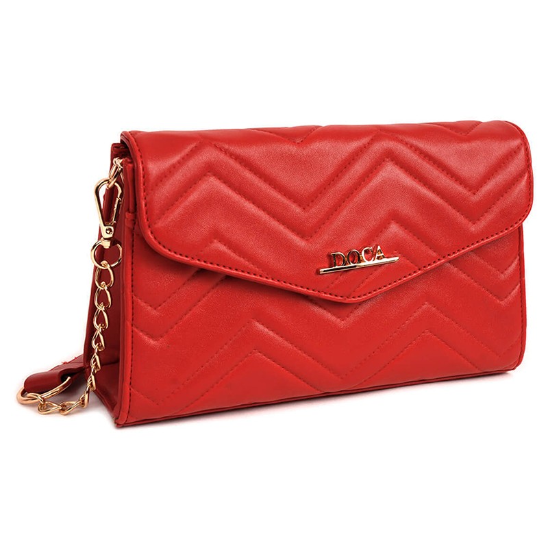 Dámska crossbody kabelka Doca 13447 - červená.