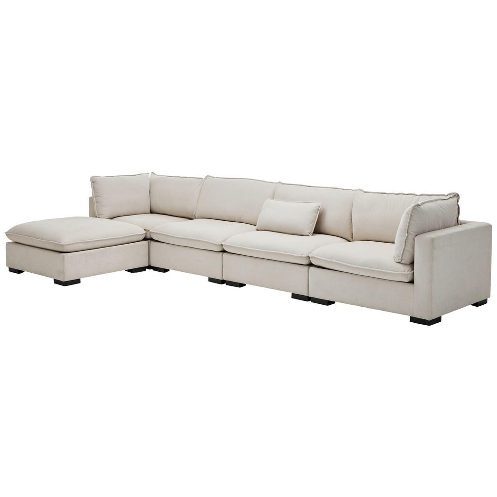 Livetastic ROHOVÁ SEDACIA SÚPRAVA, textil, krémová.