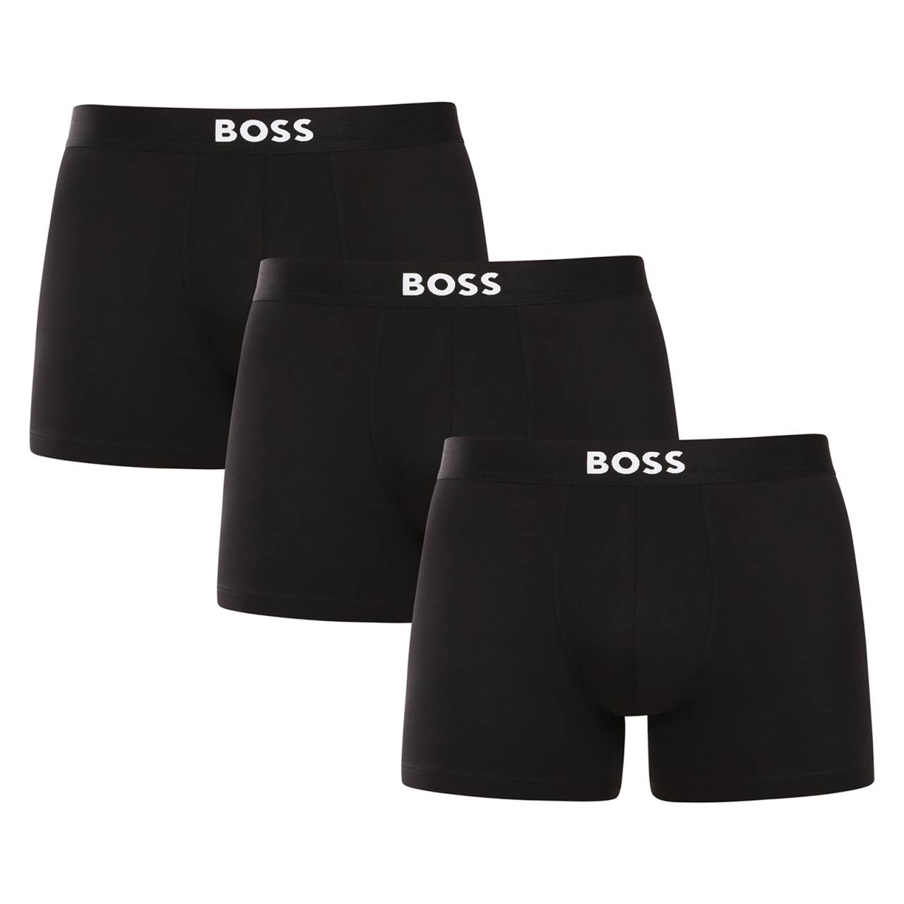 3PACK Moške boksarice BOSS črne (50544272 001) S.
Privoščite si popolno udobje in brezčasen slog z moškimi boksericami BOSS.
Vrhunski material za maksimalno udobje
Bokserice so izdelane iz visokokakovostne mešanice bombaža in elastana, ki zagotavlja popolno kombinacijo mehkobe, zračnosti in elastičnosti.
Elegantna zasnova in eleganten videz
Klasična zasnova s subtilnim logotipom BOSS na tkani gumi daje bokserkam sodoben in prefinjen videz.
Zakaj vam bodo bokserice BOSS všeč

Premium bombaž: Mehka, zračna in udobna za telo.
Elastičen pas z logotipom BOSS: Elegantno in udobno.
Daljše hlačke: Idealen je pod obleko in za šport.
Prilagodljiv material: Popolnoma se prilagodi vašemu telesu.

Spodnje perilo BOSS bo všeč vsem elegantnim moškim
Blagovna znamka BOSS je nastala iz znanega proizvajalca oblačil Hugo Boss kot linija izdelkov za moške, ki imajo radi kakovostne kose in brezčasen videz.
Kako skrbeti za bokserje BOSS?
Če želite zagotoviti, da bodo vaše nove boksarice čim dlje ohranile svojo obliko in kakovost, priporočamo, da upoštevate naslednje smernice:

Pralnica: Perite pri 40 °C s podobnimi barvami in blagim pralnim sredstvom.
Sušenje: Lahko jih sušite v sušilnem stroju na nizki stopnji, vendar priporočamo sušenje na zraku za daljšo življenjsko dobo.
Likanje: Po potrebi likanje izvajajte na nizki temperaturi.

Nasvet: Iskanje pravega spodnjega perila, ki se vam popolnoma prilega, je lahko izziv.