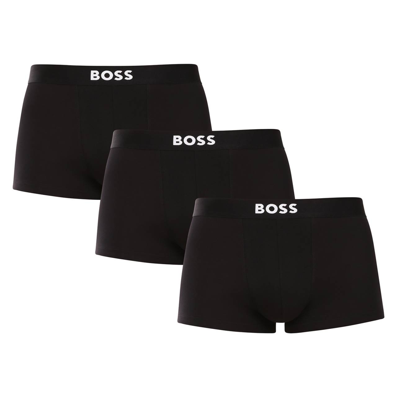 3PACK pánske boxerky BOSS čierné (50544263 001) M, trenky.
Doprajte si dokonalé pohodlie a nadčasový štýl s pánskymi boxerkami BOSS.
Prémiový materiál pre maximálne pohodlie
Boxerky sú vyrobené z vysokokvalitnej zmesi bavlny a elastanu, ktorá poskytuje dokonalú kombináciu jemnosti, priedušnosti a pružnosti.
Štýlový dizajn a elegantný vzhľad
Klasický dizajn s decentným logom BOSS na tkanej elastickej časti dodáva boxerkám moderný a sofistikovaný vzhľad.
Prečo si boxerky BOSS zamilujete

Prvotriedna bavlna: Mäkké, priedušné a príjemné na telo.
Elastický pás s logom BOSS: Štýlové a pohodlné.
Dlhšie nohavičky: Ideálne pod oblek a na šport.
Pružný materiál: Dokonale sa prispôsobí vášmu telu.

Spodná bielizeň BOSS je povinnou výbavou všetkých štýlových mužov.
Značka BOSS vznikla odčlenením od známeho výrobcu oblečenia Hugo Boss ako línia výrobkov pre mužov, ktorí majú radi kvalitné kúsky a nadčasový vzhľad.
Ako sa starať o boxerky BOSS?
Aby si vaše nové boxerky zachovali svoj tvar a kvalitu čo najdlhšie, odporúčame dodržiavať tieto pokyny:

Pranie: Per na 40 ° C s podobnými farbami a jemným pracím prostriedkom.
Sušenie: Môžeš ich sušiť v sušičke na nízku teplotu, ale pre dlhšiu životnosť odporúčame sušenie na vzduchu.
Žehlenie: Pokiaľ je potrebné, žehli na nízku teplotu.

Tip: Nájsť ten správny kus spodnej bielizne, ktorý vám dokonale padne, môže byť náročné.