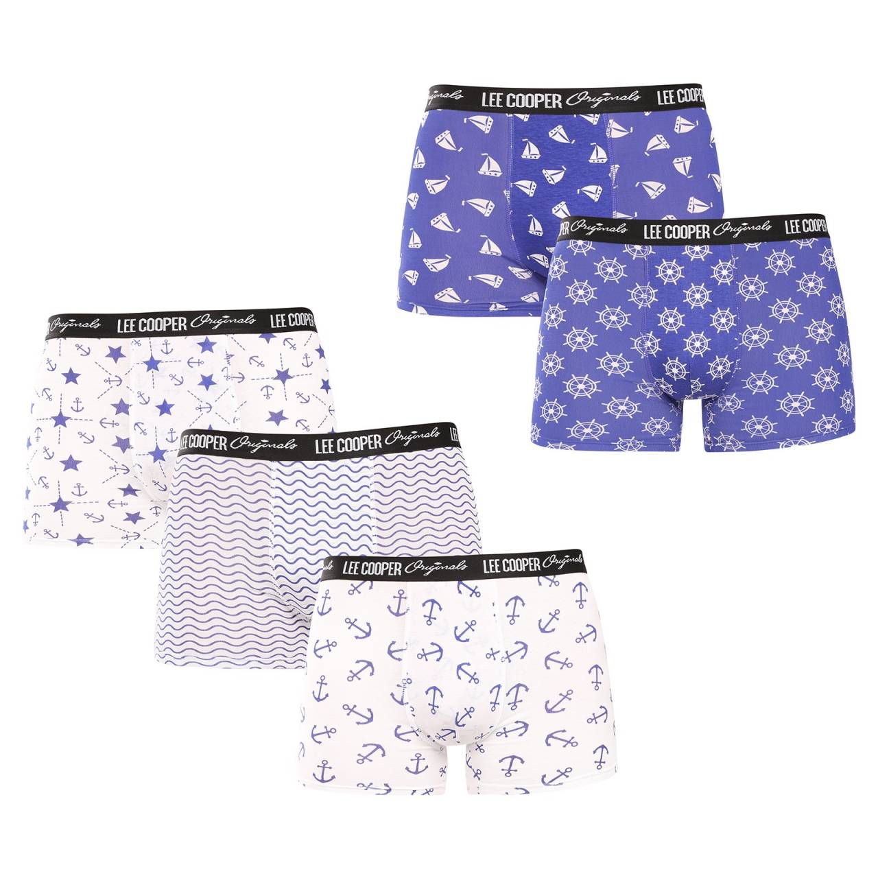 5PACK pánske boxerky Lee Cooper viacfarebné (PO39496) M, trenky.
Doprajte si výnimočné pohodlie a moderný dizajn s týmito pánskymi boxerkami od obľúbenej značky Lee Cooper.
Kvalitný materiál, ktorý vás nesklame
Boxerky Lee Cooper sú vyrobené z prvotriednej zmesi bavlny a elastanu, ktorá zaručuje mäkkosť, priedušnosť a zároveň pružnosť.
Jednoduchý dizajn, moderný vzhľad a nekonečné pohodlie
Tieto boxerky sa môžu pochváliť originálnym dizajnom.
Prečo si obľúbite boxerky Lee Cooper?

Pohodlie a kvalita: Vysokokvalitná zmes bavlny a elastanu pre celodenné pohodlie.


Všestrannosť: Ideálne na každodenné nosenie, šport a voľnočasové aktivity.


Štýlový detail: Tkaná guma s logom Lee Cooper dodáva moderný vzhľad.

Lee Cooper vyrába kvalitnú spodnú bielizeň už viac ako 100 rokov.
Pánske boxerky a ďalšiu spodnú bielizeň najvyššej kvality nájdete u značky Lee Cooper, ktorá je obľúbená u zákazníkov na celom svete.
Ako sa starať o svoje nové boxerky

Pranie: Na zachovanie farby a kvality materiálu odporúčame boxerky prať pri teplote 40 °C.


Sušenie: Pre dlhšiu životnosť bielizne neodporúčame používať sušičku.


Žehlenie: Boxerky môžete žehliť pri nízkej teplote vhodnej pre bavlnu.

Tip: Nájsť ten správny kus spodnej bielizne, ktorý vám dokonale padne, môže byť náročné.