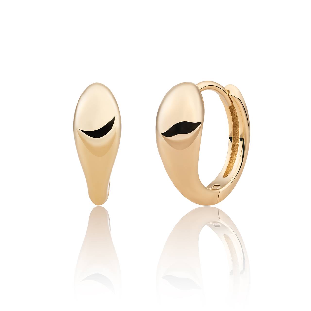 Sparkling Jewels Pozlátené kruhové náušnice EAG32.