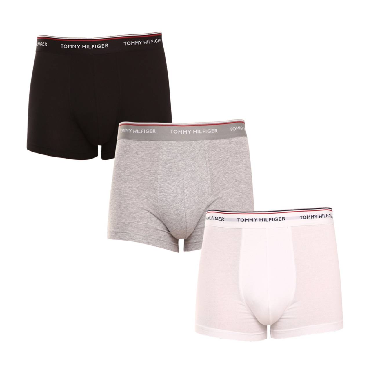 3PACK pánske boxerky Tommy Hilfiger viacfarebné (1U87903841 004) XL, trenky.
Doprajte si luxusný pocit každý deň s pánskymi boxerkami Tommy Hilfiger!
Prémiový materiál pre každodenné pohodlie
Boxerky sú vyrobené z príjemnej zmesi bavlny a elastanu, ktorá zaručuje priedušnosť, mäkkosť a pružnosť.
Elegantný vzhľad v minimalistickom duchu
Jednofarebné vyhotovenie dopĺňa tkaná guma s logom Tommy Hilfiger.
Prečo by boxerky Tommy Hilfiger nemali chýbať vo vašom šatníku

Prémiová kvalita a ikonický vzhľad: Nadčasový dizajn s podpisom značky Tommy Hilfiger.
Maximálne pohodlie: Mäkký, priedušný a pružný materiál na každodenné nosenie.
Skvele padnúci strih: Kratšie nohavičky, ktoré sa prispôsobia tvojim pohybom aj postave.

Spodná bielizeň Tommy Hilfiger je zárukou najvyššej kvality
Značka Tommy Hilfiger sa stala ikonou amerického obliekania pred takmer 40 rokmi a jej farebnosť v odtieňoch modrej, červenej a bielej je rozpoznateľná na prvý pohľad.
Ako sa starať o pánske boxerky Tommy Hilfiger
Aby vaše obľúbené boxerky vydržali dlho v skvelej kondícii, odporúčame dodržiavať nasledujúce pokyny na údržbu.

Pranie: Per boxerky na 30 ° C, ideálne naruby, aby sa zachoval ich vzhľad aj kvalita materiálu.
Sušenie: Boxerky môžeš sušiť v sušičke – odporúčame však použiť šetrný program, aby nedošlo k nadmernému opotrebovaniu pružných vlákien.
Žehlenie: Áno, je možné ich žehliť - zvoľ nízku teplotu a žehli naruby, aby nedošlo k poškodeniu loga na gume.

Tip: Vaše obľúbené spodné prádlo si zaslúži jemné zaobchádzanie.