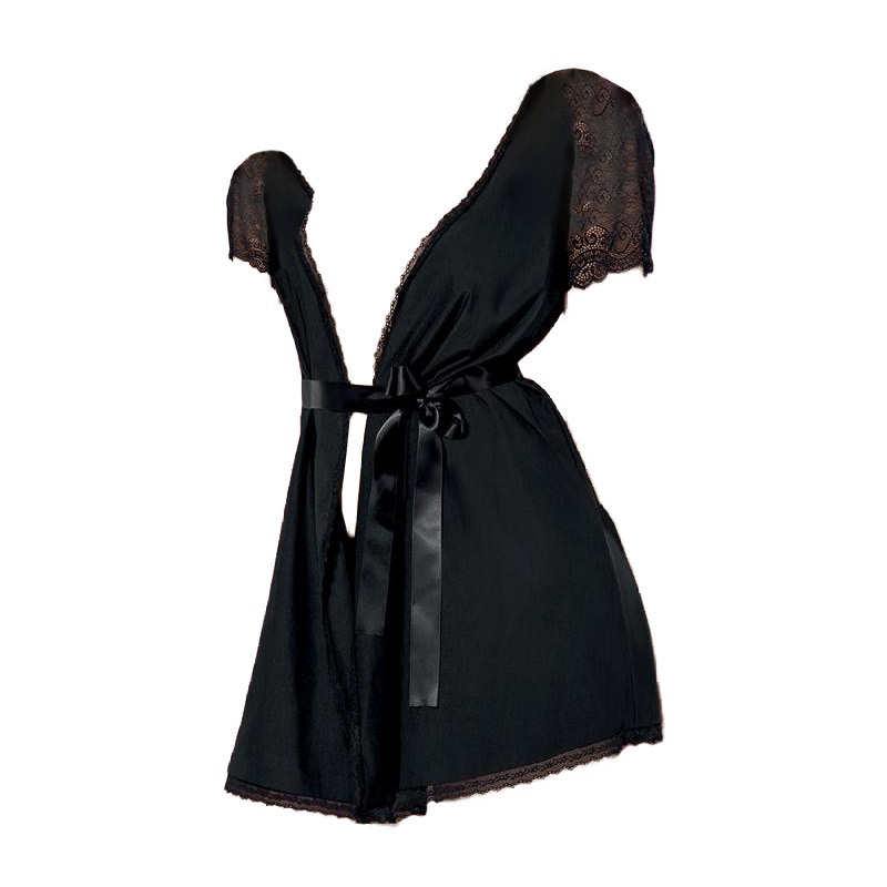 Damesbadjas Obsessive zwart (Miamor robe) L.
Op zoek naar een moderne en sexy kamerjas?
De Obsessive badjas is zeer modern en sexy, zodat hij je garderobe zal bevallen en doen herleven.