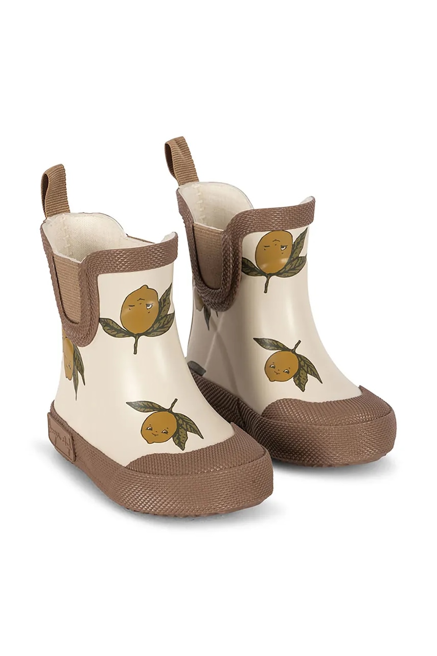 Detské gumáky Konges Sløjd WELLY RUBBER BOOTS béžová farba, KS102573.