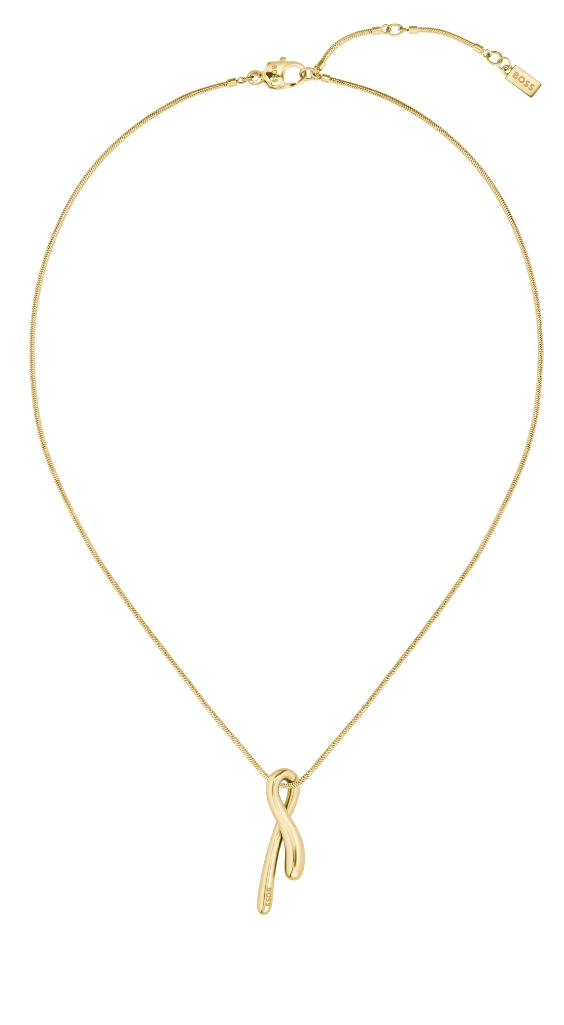 Hugo Boss Fashion pozlátený náhrdelník 1580702 (retiazka, prívesok).