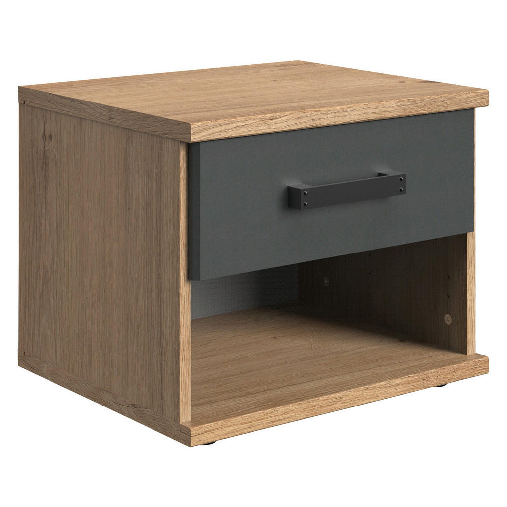 MID.YOU NOČNÝ STOLÍK grafitová, farba duba.