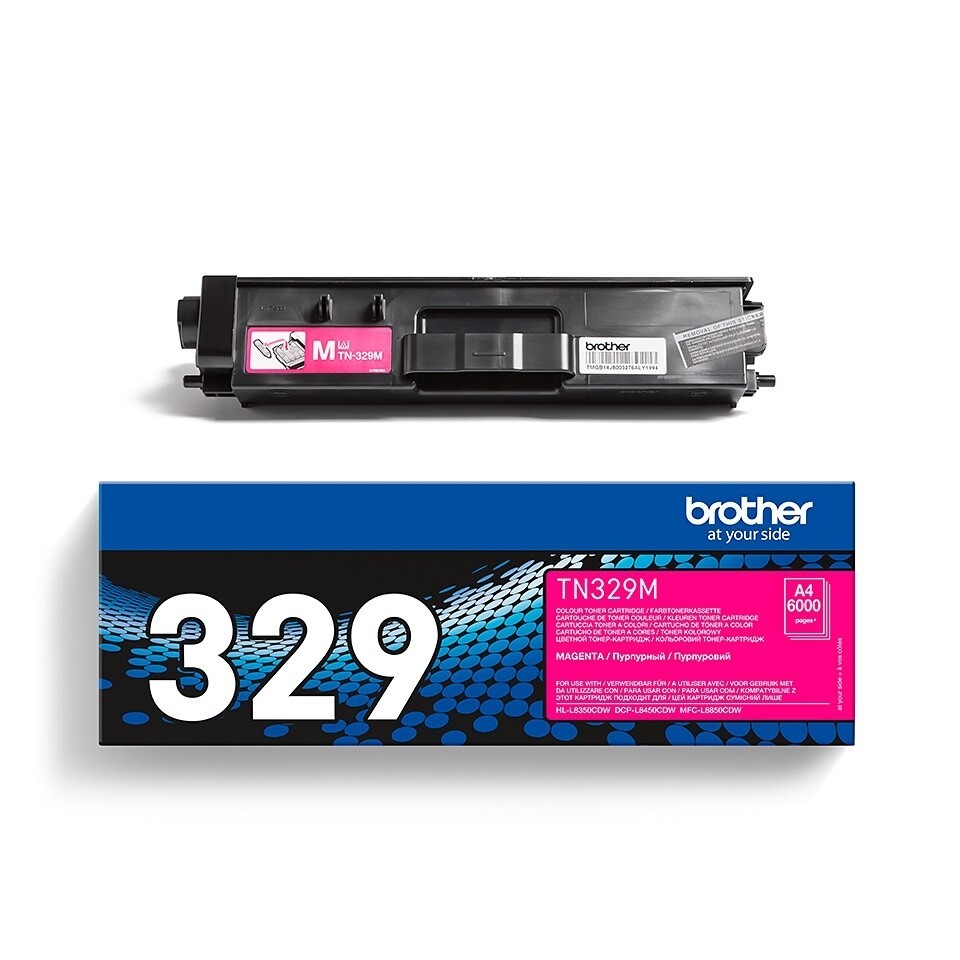 Brother TN-329M purpurový (magenta) originálny toner.
Originálny toner = záruka priamo od výrobcu tlačiarne
100 % použitie v tlačiarni - bezproblémové fungovanie s vašou tlačiarňou
Použitím originálnej náplne predlžujete životnosť tlačiarne
Osvedčená špičková kvalita - vysoko kvalitná a spoľahlivá tlač originálnou tlačovou kazetou od prvej do poslednej stránky
Trvalé a profesionálne výsledky tlače - dlhodobá udržateľnosť tlače
Kratšia prodleva pri tlači stránok
Garancia Vašej spokojnosti s použitím našej originálnej náplne
Zabezpečujeme bezplatnú recykláciu originálnych náplní
Zlyhanie náplne v menej ako 1% prípadov
Jednoduchá a rýchla výmena náplne

Kód výrobcu: TN329M