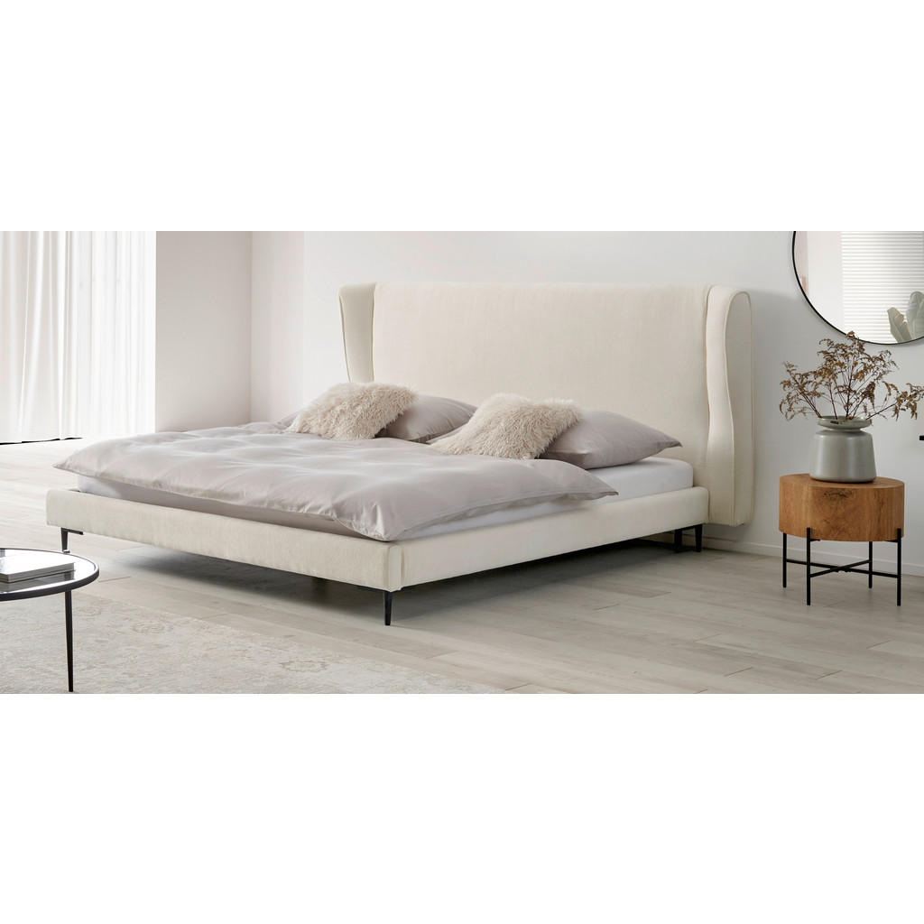 Livetastic ČALÚNENÁ POSTEĽ, 180/200 cm, biela.