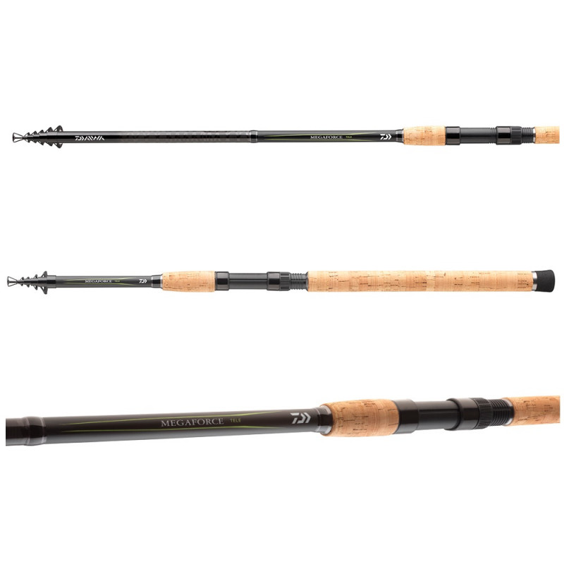 Daiwa prút megaforce tele 3,6 m 70-150 g.
 Táto rada prútov ponúka vhodný model pre takmer každý účel pri rybárčení a vždy ponúka skvelý pomer ceny a výkonu.