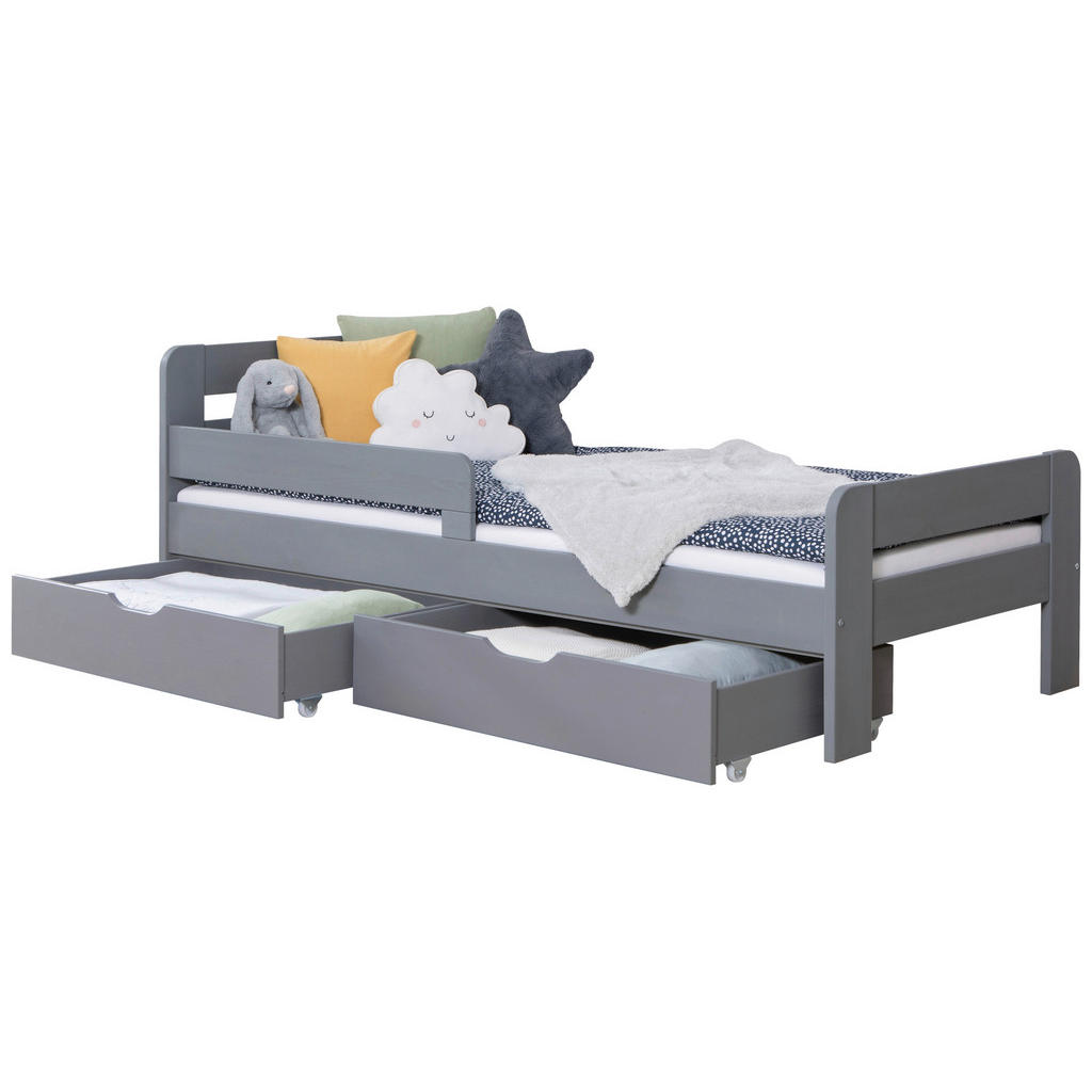 MID.YOU POSTEĽ S ÚLOŽNÝM PRIESTOROM, 120/200 cm svetlosivá.