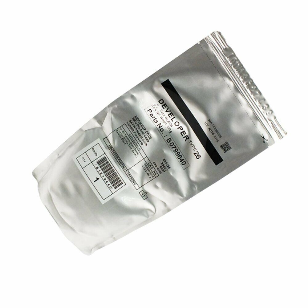 Ricoh B0799640 čierny (black) originálny developer.
Originálny developer = záruka priamo od výrobcu tlačiarne
100 % použitie v tlačiarni - bezproblémová funkčnosť
Použitím originálneho developeru predlžujete životnosť tlačiarne
Osvedčená špičková kvalita - originálny developer poskytuje mimoriadne výsledky
Trvalé a profesionálne výsledky tlače - dlhodobá udržateľnosť tlače
Produktivita tlače - rovnaká tlač po celú jeho životnosť
Maximálna jednoduchá obsluha = efektívna tlač
Garantujeme Vám spokojnosť s použitím originálneho developeru
Zabezpečujeme bezplatnú recykláciu originálnych náplní

Kód výrobcu: B0799640