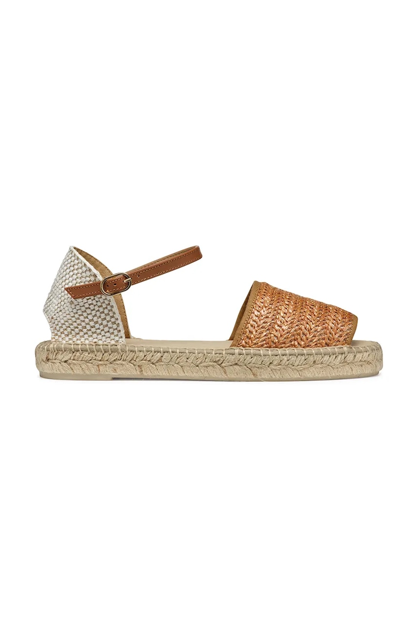 Espadrilky Geox D LAMPEDUSA hnedá farba, D55V0B 02MLM C5FH6.