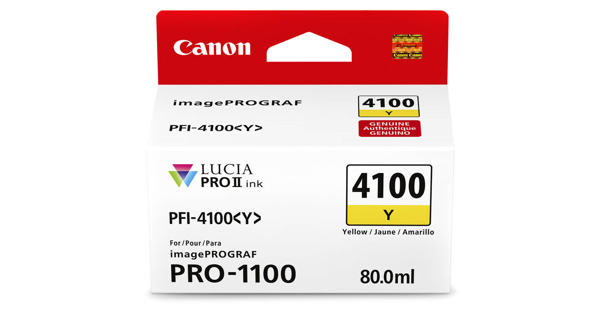 Canon PFI-4100 6780C001 žltá (yellow) originálna cartridge.
Originálna cartridge = záruka priamo od výrobcu tlačiarne
100 % použitie v tlačiarni - spoľahlivá a bezproblémová tlač
Použitím originálnej náplne predlžujete životnosť tlačiarne
Overená špičková kvalita - jasný a čitateľný text, jemná grafika, kvalitnejšie obrázky
Použitie originálnej kazety ponúka rýchly a vysoký výkon a pritom stabilné výsledky = EFEKTÍVNA TLAČ
Jednoduchá inštalácia a údržba
Zabezpečujeme bezplatnú recykláciu originálnych náplní
Garancia Vašej spokojnosti s použitím našej originálnej náplne

Kód výrobcu: 6780C001