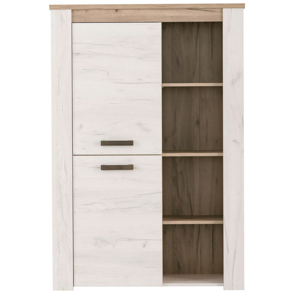 KOMODA, farba duba, farba strieborného duba, 99,5/146,5/36,5 cm.