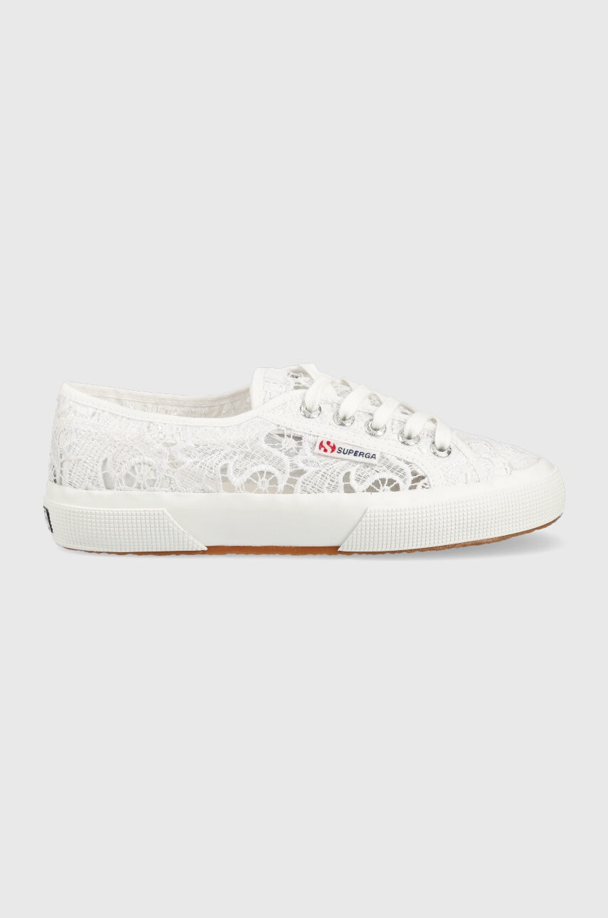 Tenisky Superga 2750 MACRAME dámske, biela farba, S81219W.