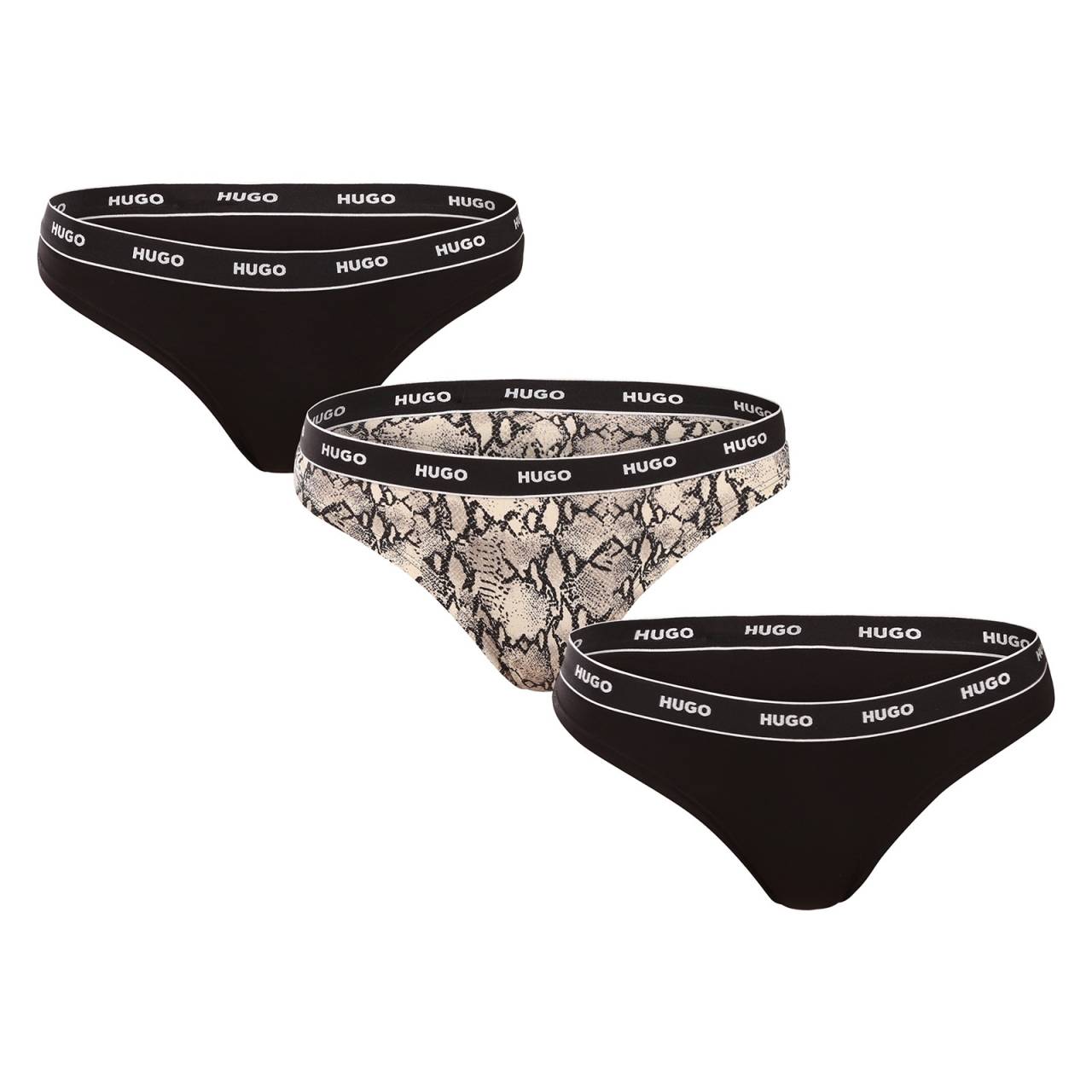 3PACK dámske tangá HUGO viacferbná (50495870 240) M.
Dámske tangá HUGO kombinujú čistý moderný dizajn s dôrazom na pohodlie.
Mäkký materiál pre prirodzený komfort
Tangá HUGO sú vyrobené z mäkké a priedušnej bavlny s prímesou elastanu.
Moderný minimalistický štýl ocenia všetky ženy
Elegantný dizajn s čistými líniami dopĺňa výrazný tkaná guma v páse s logom značky, ktorý dodáva tangám moderný športový vzhľad.
Prečo si vybrať tangá HUGO

Prémiový bavlnený materiál s elastanom: Mäkký, pohodlný a pružný.
Značková tkaná guma: Štýlový detail, ktorý dobre drží.
Čistý a nadčasový dizajn: Ideálny na každý deň aj na výnimočné príležitosti.

Značka HUGO – pre sebavedomý a moderný štýl
HUGO je súčasťou svetoznámej módnej značky zameranej na moderný štýl, kvalitu a originalitu.
Ako sa starať o dámske tangá HUGO
Aby si tvoje tangá zachovali svoj vzhľad a kvalitu čo najdlhšie, odporúčame:

Pranie: Per pri 40 ° C, najlepšie naruby, pre dlhšiu životnosť farieb aj gumy.
Sušenie: Nedávaj do sušičky - suš je voľne na vzduchu.
Žehlenie: Možno na nižší stupeň pre bavlnu, ale vyhýbaj sa žehleniu cez gumu.

Tip: Staň sa odborníkom na údržbu spodnej bielizne vďaka radám v našom článku a dopraj svojim obľúbeným kúskom starostlivosť, ktorú si zaslúžia.