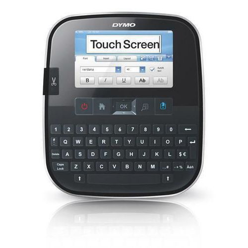 Dymo LabelManager 500TS S0946430 štítkovač.
Tlač odolných štítkov až do šírky 24 mm
Rozlíšenie 300 dpi - tlač grafiky, čiarových kódov alebo log
Veľký moderný dotykový displej - jednoduché ovládanie
Jednoducho ovládateľná klávesnica - QWERTY klávesnica
Možnosť vkladať do štítkov dáta z externej databázy
Pripojenie k PC cez USB port
Zdieľanie tlačiarne bez straty nastavení - nastavenia, dáta a ukladanie štítkov pre 5 rôznych používateľov
Pamäť až na 500 štítkov
Dymo LabelManager 500TS - komunikácia v slovenskom jazyku
Profesionálny softvér na tvorbu štítkov Dymo Label - zdarma
Automatický odstrih pásky
Napájanie dobíjacím batériovým blokom - podobne ako u mobilných telefónov

Balenie obsahuje: Štítkovač Dymo labelManager 500TS, USB kábel, profesionálny softvér Dymo Label, jedna páska D1.
Rovnaký ako S0946410.