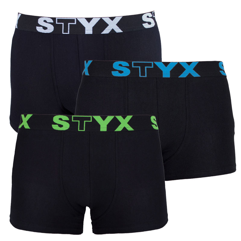 3PACK pánske boxerky Styx športová guma viacfarebné (G9606162) L, trenky.
Doprajte si pohodlie, ktoré vydrží celý deň, s pánskymi boxerkami Styx v klasických farbách.
Kvalitný materiál pre maximálne pohodlie
Boxerky sú vyrobené z prvotriednej zmesi bavlny a umelých vlákien.
Praktický dizajn a česká precíznosť
Boxerky Styx majú kratšie nohavice, ktoré sa nikde nezhrňujú a poskytujú maximálnu voľnosť pohybu.
Prečo si vybrať boxerky Styx

Česká kvalita: navrhnuté a vyrobené v Českej republike, čo zaručuje najvyššiu kvalitu spracovania.
Prémiové materiály: kombinácia bavlny, modalu a elastanu pre maximálne pohodlie.
Univerzálny dizajn: kratšie nohavičky a štýlová športová guma na každú príležitosť.

Spodná bielizeň Styx je jednou z najobľúbenejších
Česká značka Styx je medzi zákazníkmi známa najmä vďaka svojej spodnej bielizni s neotrelými vzormi vo výrazných farbách.
Ako sa mám starať o svoje boxerky Styx?

Perte ich pri teplote 30 °C s jemným pracím prostriedkom, aby bol materiál stále mäkký a príjemný.
Sušenie: Sušička sa neodporúča, boxerky sušte voľne na vzduchu, aby si zachovali svoj tvar.
Žehlenie: V prípade potreby žehlite pri nízkej teplote, aby si materiál zachoval svoju mäkkosť.

Tip: Staňte sa expertom na údržbu spodnej bielizne vďaka tipom v našom článku a doprajte svojim obľúbeným kúskom starostlivosť, ktorú si zaslúžia.
