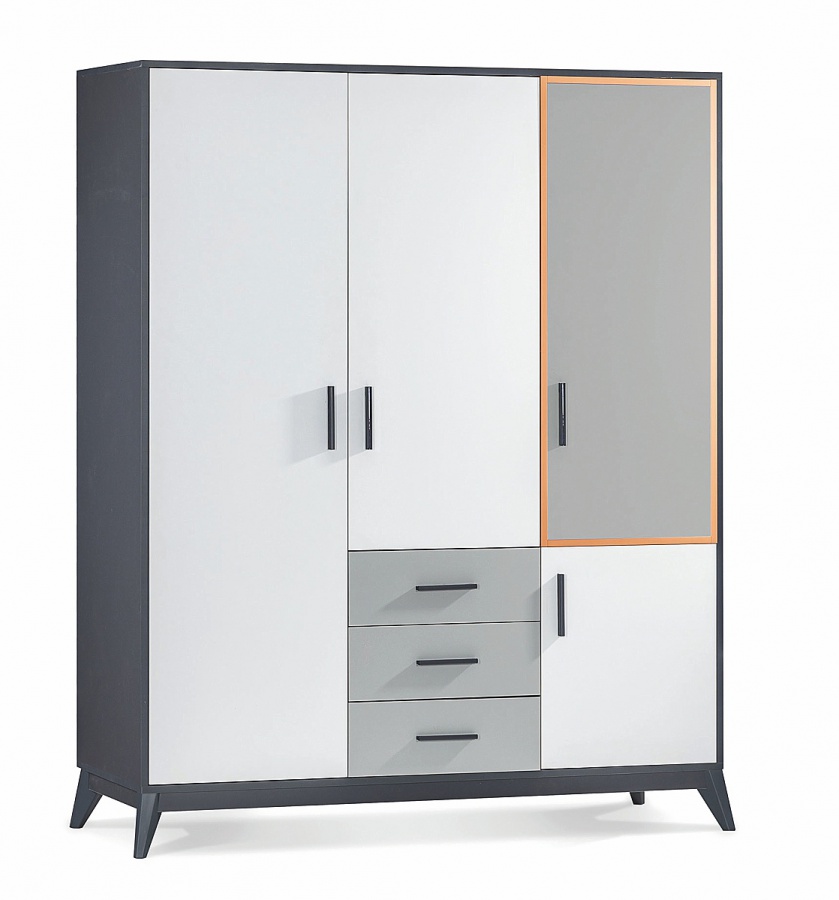 Štvordverová šatníková skriňa thor - béžová/biela/čierna.

 

V šatníkovej skrini nájdeme 3 zásuvky, police a dve šatňové tyče.

 

Štvordverová šatníková skriňa Thor je vyrobená z lamina 1.

 

Rozmery štvordverovej šatníkovej skrine Thor sú 164,5x199,2x58cm (š, v, h).

 

Všetky produkty z kolekcie Thor nájdete nižšie v súvisiacich produktoch.