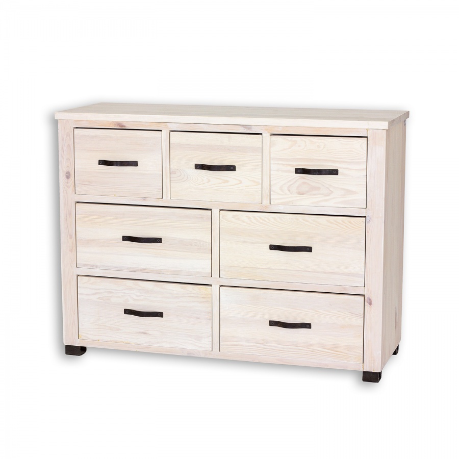 Komoda z masívu sel 02, provence štýl - k01 svetlá borovica.

 

Rustikálna šuplíková komoda v štýle Provence má štyri veľké a tri malé praktické šuplíky, do ktorých môžete bez obáv schovať svoje obľúbené predmety i tajnosti. Nohy i rukoväte sú z dekoratívneho kovu.

 

Sedliacky nábytok ponúkame v niekoľkých odtieňoch morenia, od svetlo bielej až po tajomne čiernu.

 

Z dôvodu výroby sedliackeho nábytku na zákazku, sme nútení požadovať od zákazníka zálohu v minimálnej výške 500 - 1000 Kč podľa hodnoty nábytku.