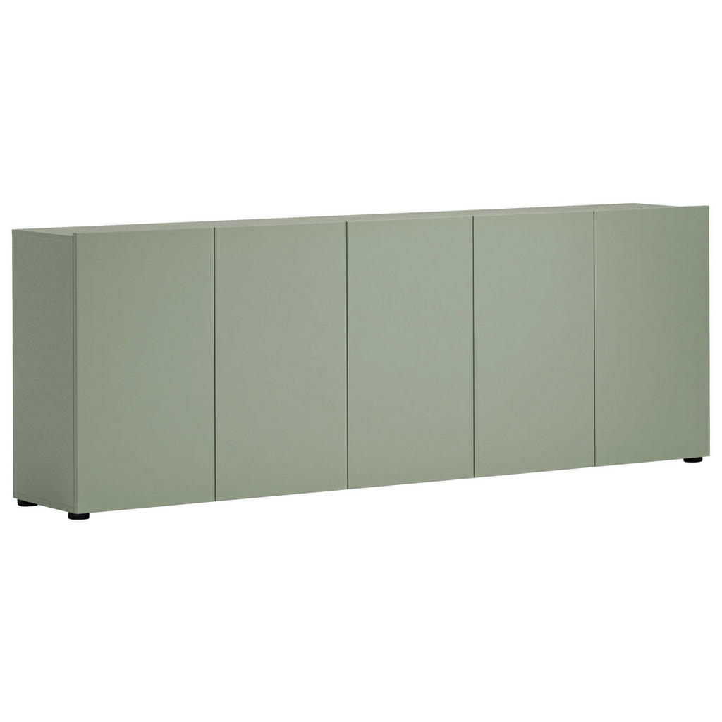 home24 ŠIROKÁ KOMODA, zelená, 225/79/38 cm.