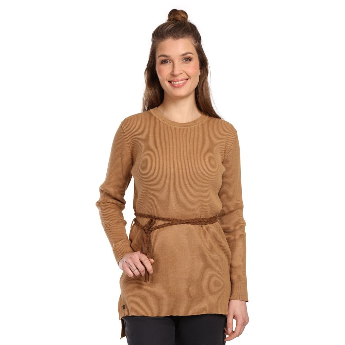 Bushman Pullover Giselle camel L.
  
 Spezifikation:
 • 100% Baumwolle
 • Erweiterte Länge
 • Maschinengestrickt
 • Geflochtener Gürtel in Lederoptik
 • Weich im Griff