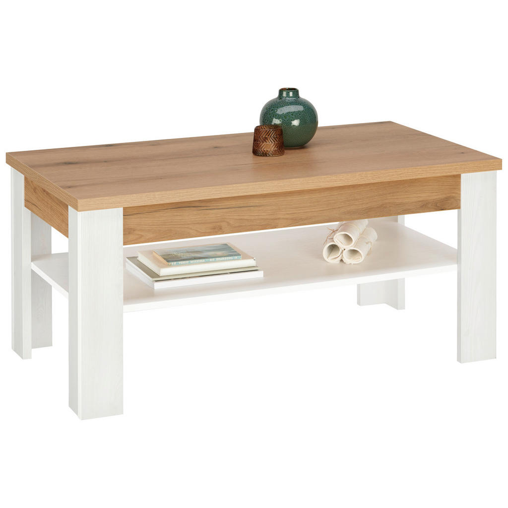 Landscape KONFERENČNÝ STOLÍK, biela, farba smrekovca, kompozitné drevo, 110/50/60 cm.