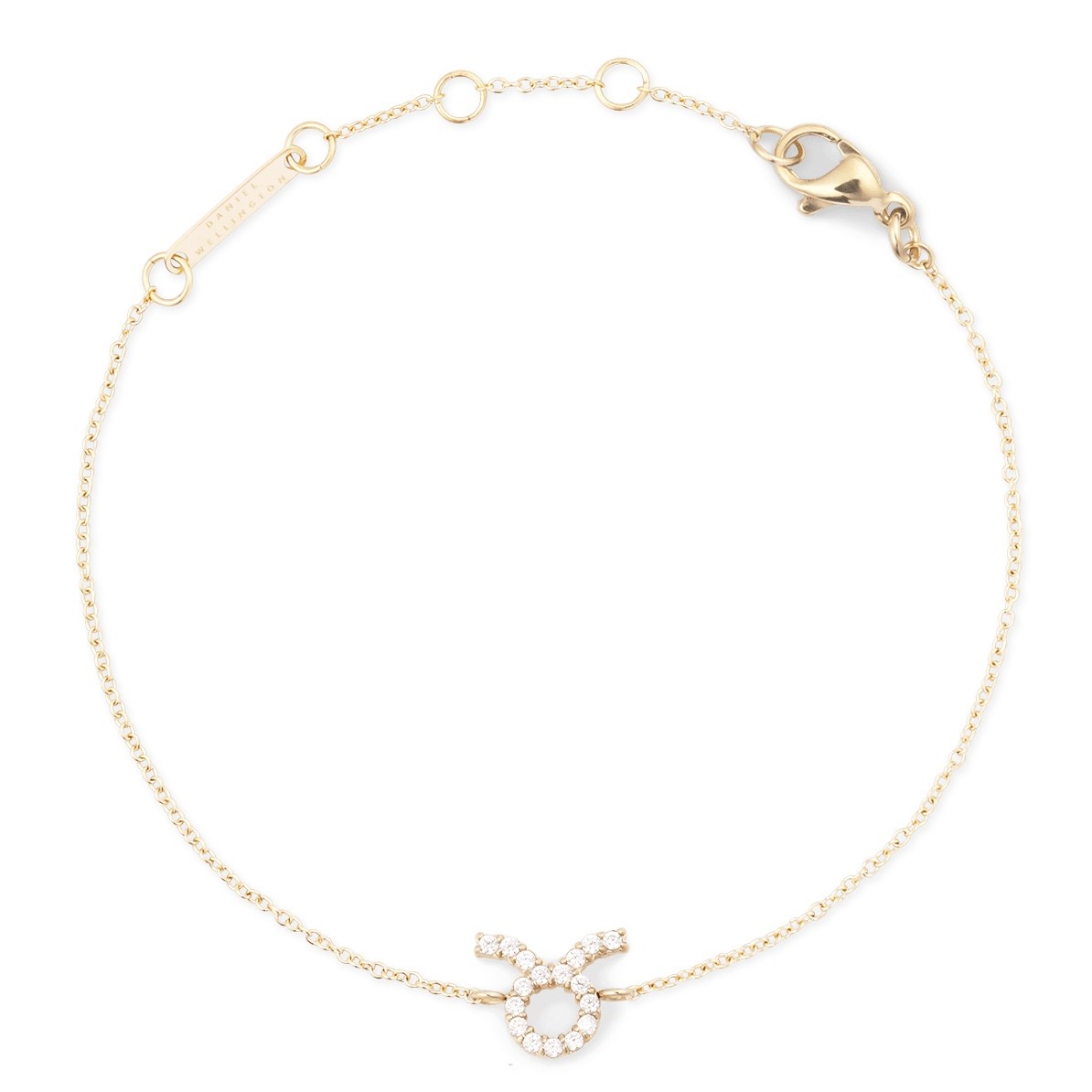 Daniel Wellington Pozlátený retiazkový náramok znamenia Býk Crystal Zodiac DW00400908.