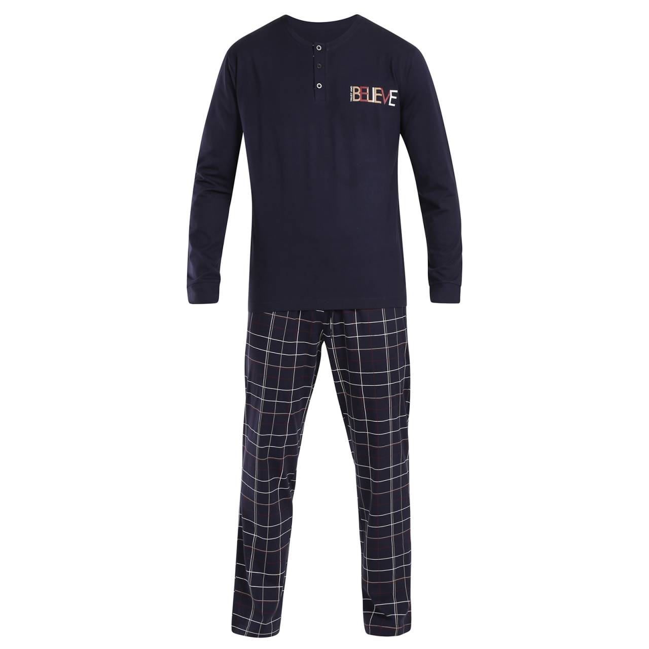 Vyriška pižama Nedeto daugiaspalvė (NP005) 4XL.
Atraskite puikų komforto ir elegancijos derinį su 