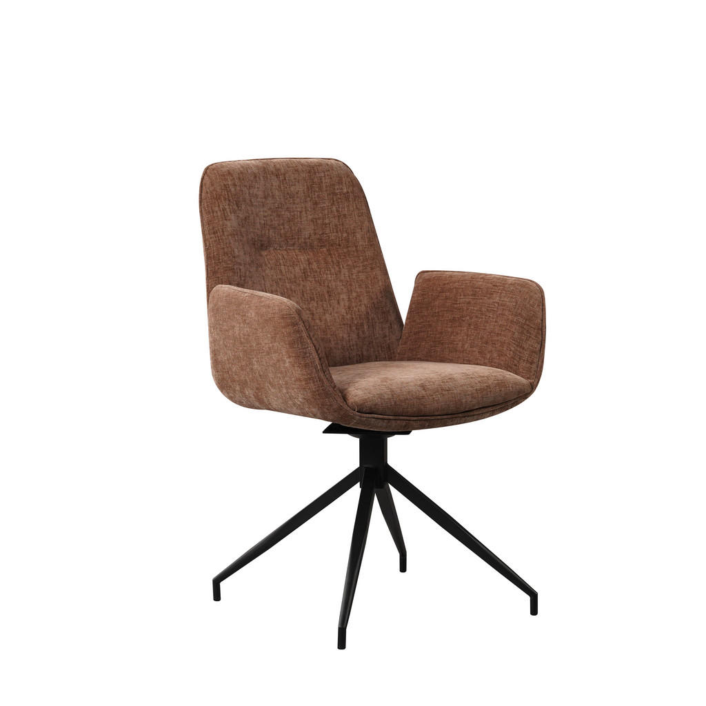 MID.YOU STOLIČKA S PODRÚČKAMI, ženilka, sivohnedá.