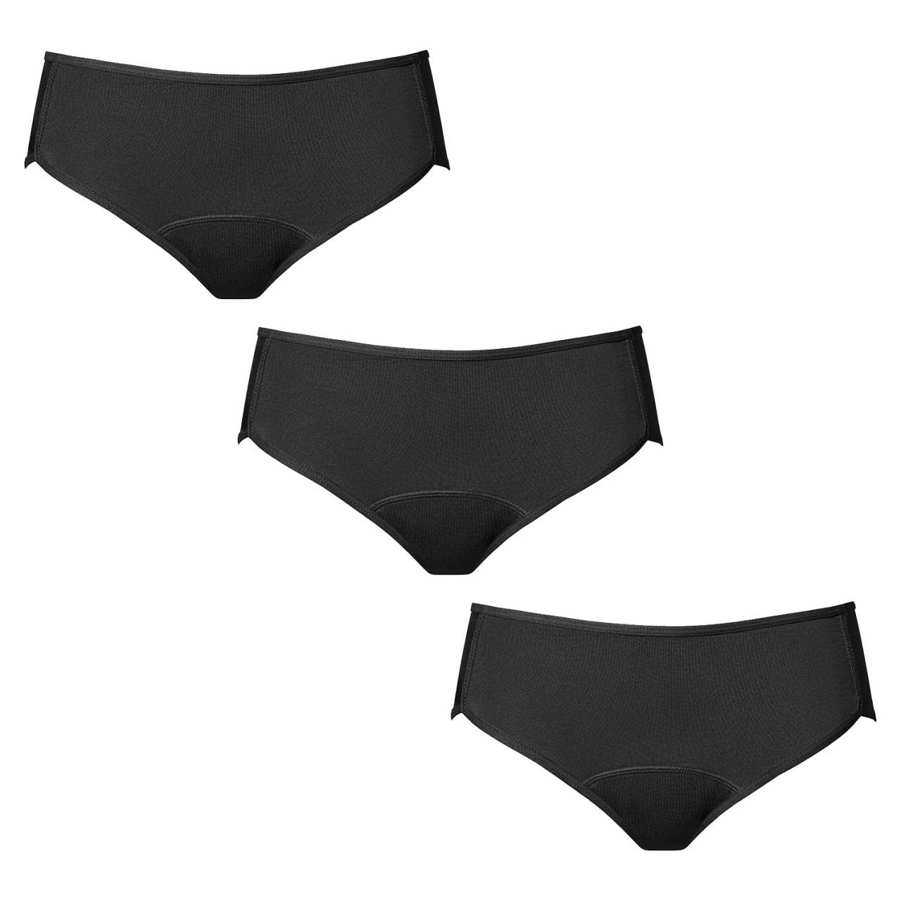 3PACK Menštruačné nohavičky Love Luna Midi (LOVE201) XXL.
Menštruačné nohavičky na denné nosenie
Nohavičky Love Luna Midi športového strihu sú perfektné na každodenné nosenie pri slabšej až stredne silnej menštruácii.
Love Luna a udržateľné pomôcky
Indonézsky výrobca nohavičiek Love Luna má zlatý certifikát zhody z certifikačného programu (WRAP) Worldwide Responsible Accredited Production.
Menštruačné nohavičky sú pre vás novinka?
Ak potrebujete viac informácií o menštruačných nohavičkách, odporúčame prečítať si náš článok na blogu: Ako si vybrať menštruačné nohavičky?Nájdete tam informácie:

Z čoho menštruačné nohavičky sú a ako fungujú
 Čo je pri výbere menštruačných nohavičiek dôležité
 Ako dlho menštruačné nohavičky vydržia
 Ako menštruačné nohavičky vyprať
 Pre koho sú menštruačné nohavičky vhodné

Ako sa správne starať o nové menštruačné nohavičky/plavky

Pred prvým použitím: Pred prvým obliekaním nových menštruačných nohavičiek alebo plaviek by ste ich mali vyprať - buď ručne, alebo v práčke na šetrný program do 40 °C.
Po každom použití: Bielizeň najprv dôkladne vypláchnite v studenej vode.
Pranie: Po opláchnutí môžete nohavičky alebo plavky vyprať v práčke - ideálne v ochrannom vrecku, na šetrný program do 40 °C.
Sušenie: Menštruačná bielizeň nepatrí do sušičky ani na kúrenie.
Žehlenie: Nežehlite nohavičky ani plavky.

Tip: Keď nájdete menštruačnú bielizeň, ktorá vám sedí a je príjemná na dotyk, zaslúži si tú najlepšiu starostlivosť.
