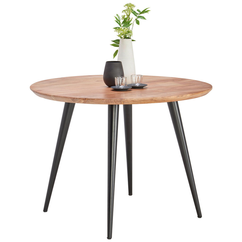 Carryhome JEDÁLENSKÝ STÔL, akácia, čierna, farba akácie, 106/106/76 cm.