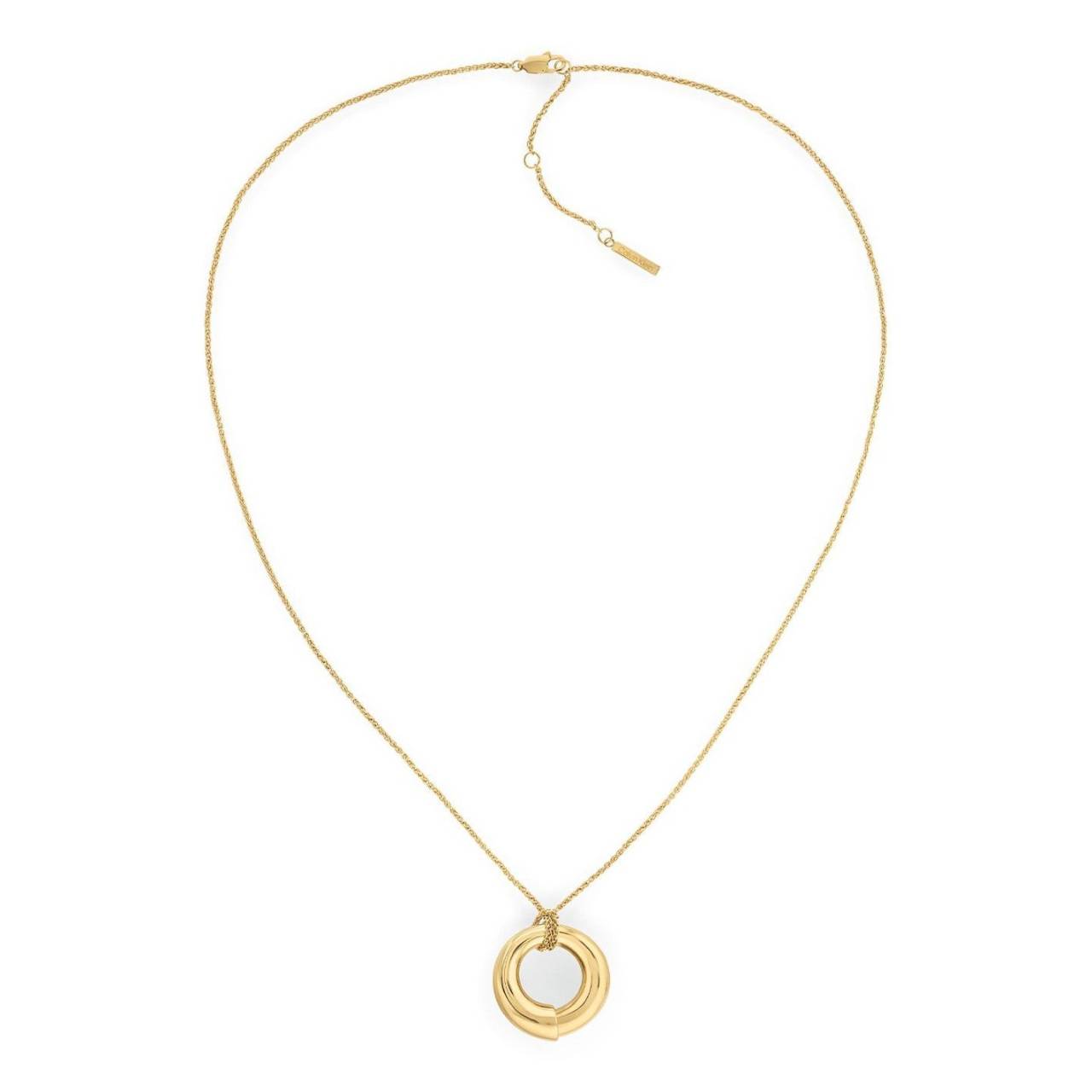 Calvin Klein Dizajnový pozlátený náhrdelník pre ženy Spiral 35000761.