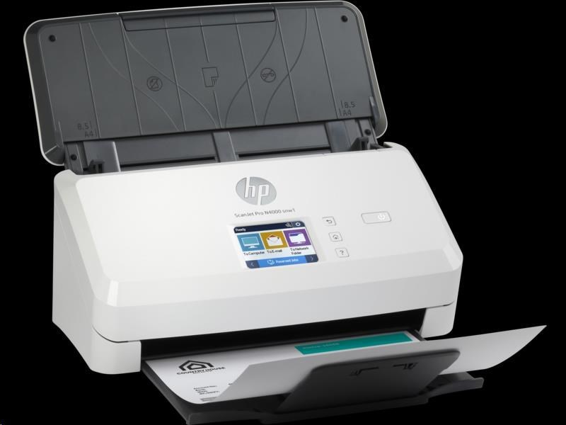 HP ScanJet Pro N4000 snw1 Sheet-Feed Scanner (A4, 600 dpi, USB 3.0, Ethernet, Wi-Fi, ADF, Duplex).