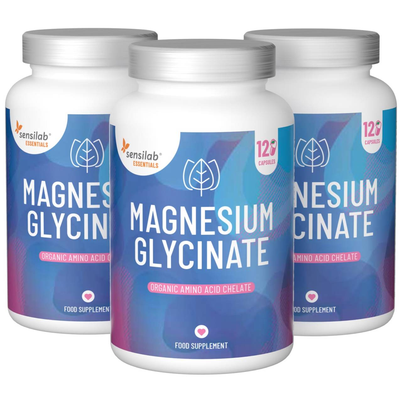 Essentials Magnesium Glycinate 750 vysoká dávka – Vegan, 360 kapsúl.