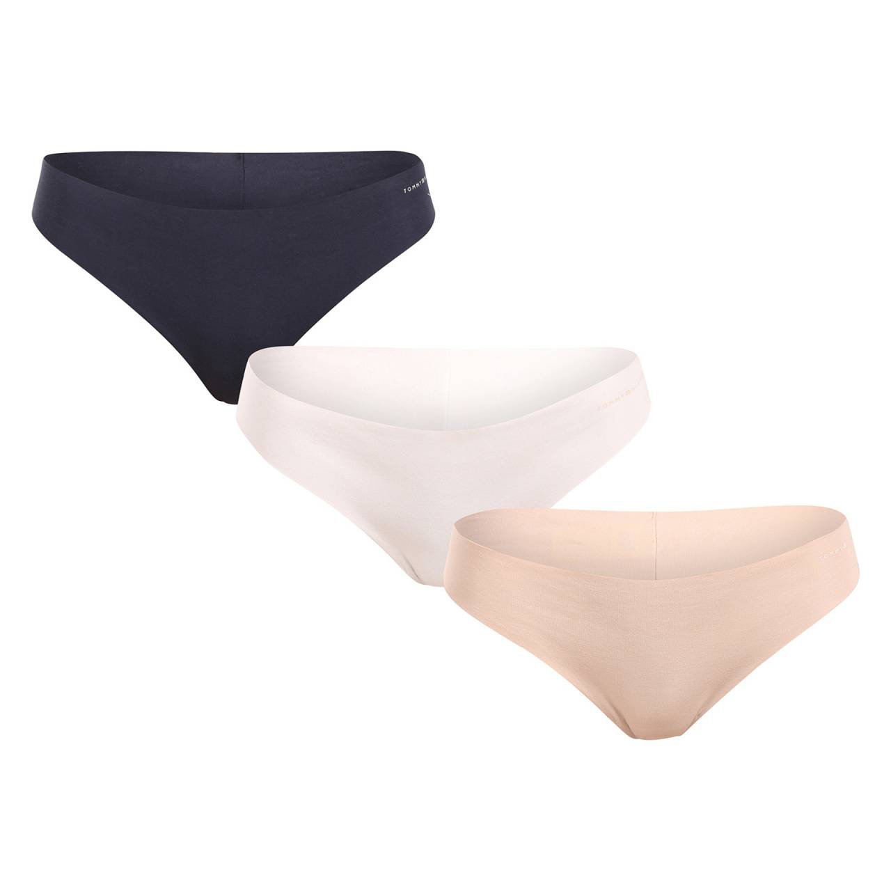 3PACK dámske tangá Tommy Hilfiger bezšvová viacfarebná (UW0UW05959 0V1) XS.
Zažite spojenie luxusu, pohodlia a minimalizmu s dámskymi bezšvovými tangami od značky Tommy Hilfiger.
Prvotriedny materiál pre maximálnu mäkkosť
Tanga sú vyrobené z kombinácie bavlny a elastanu.
Bezšvový dizajn pre dokonalú diskrétnosť
Žiadne švy, žiadne odieranie, žiadne rušivé línie pod oblečením.
Prečo si zamilujete tangá Tommy Hilfiger

Bezšvová konštrukcia: žiadne vrúbkovanie ani viditeľné kontúry.
Bavlnený komfort: Mäkká a prirodzene priedušná vnútorná vrstva.
Štýlová elegancia: Decentné označenie značky a nadčasový strih.

Tommy Hilfiger je značka pre všetky moderné ženy
Spodná bielizeň Tommy Hilfiger predstavuje dokonalú harmóniu medzi klasickým a moderným vzhľadom.
Ako sa starať o dámske tangá Tommy Hilfiger
Aby si vaša obľúbená spodná bielizeň dlho zachovala skvelý stav, odporúčame dodržiavať tieto zásady starostlivosti.

Perte pri maximálnej teplote 30 °C.
Sušenie: Nesušte v bubnovej sušičke - vysoké teploty môžu narušiť štruktúru materiálu.
Žehlenie: Tanga sa môžu žehliť na nízkom stupni, ideálne naruby a bez kontaktu s elastickým materiálom, aby nedošlo k jeho poškodeniu.

Tip: Nájsť správny kus spodnej bielizne, ktorý vám dokonale padne, môže byť náročné.