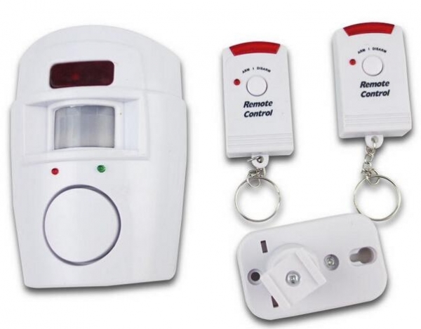Domáci alarm s PIR a 2x diaľkový ovládač