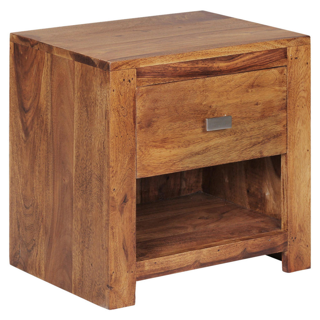 MID.YOU NOČNÝ STOLÍK, indický palisander, farba indického palisandra, 40/40/30 cm.