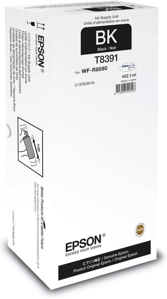 Epson T8391 XL C13T83914N čierna (black) originálna cartridge.
Originálna cartridge = záruka priamo od výrobcu tlačiarne
100 % použitie v tlačiarni - spoľahlivá a bezproblémová tlač
Použitím originálnej náplne predlžujete životnosť tlačiarne
Overená špičková kvalita - jasný a čitateľný text, jemná grafika, kvalitnejšie obrázky
Použitie originálnej kazety ponúka rýchly a vysoký výkon a pritom stabilné výsledky = EFEKTÍVNA TLAČ
Jednoduchá inštalácia a údržba
Zabezpečujeme bezplatnú recykláciu originálnych náplní
Garancia Vašej spokojnosti s použitím našej originálnej náplne

Kód výrobcu: C13T83914N
