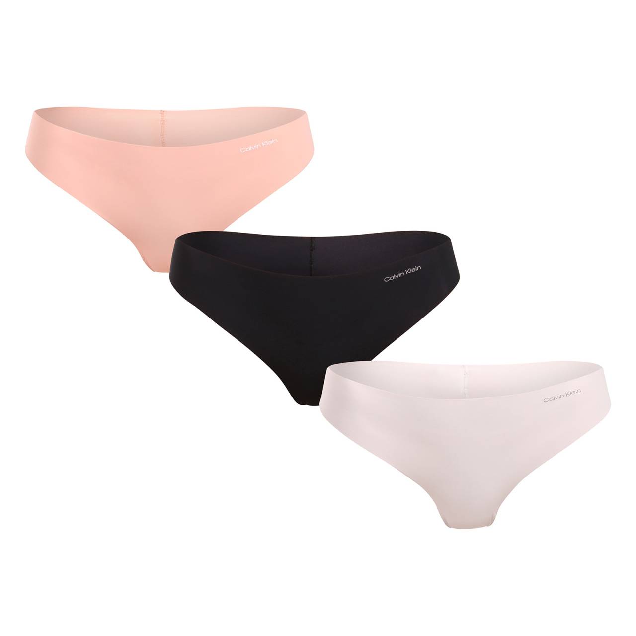 3PACK dámske tangá Calvin Klein bezšvová viacfarebná (QD3558E-WAM) S.
Hľadáte spodnú bielizeň, ktorú pri nosení ani neucítite, ale zároveň vám poskytne dokonalý komfort a štýl?
Ľahkosť, pružnosť a maximálny komfort
Tanga Calvin Klein sú vyrobené z umelých vlákien, ktoré zaručujú výnimočnú jemnosť na dotyk, rýchle schnutie a navyše priľnú k telu ako druhá koža.
Nadčasový dizajn a premyslený štýl
Elegantné jednofarebné vyhotovenie s decentným logom Calvin Klein na boku pôsobí luxusne a nadčasovo.
Prečo si tangá Calvin Klein zamilujete

Neviditeľné pod oblečením: Vďaka bezšvovému prevedeniu a hladkým okrajom sa tangá neprekrývajú ani pod najpriliehavejšími šatami alebo legínami.
Maximálne pohodlie po celý deň: Jemný a pružný materiál sa prispôsobí tvojmu telu ako druhá koža, bez zarezávania alebo nepríjemného trenia – zabudneš, že ich máš na sebe.
Štýlová voľba od renomovanej značky: Elegantný minimalistický dizajn s decentným logom Calvin Klein vám dodá sebavedomie aj pri výbere spodnej bielizne.

Spodná bielizeň Calvin Klein milujú ľudia po celom svete
Výnimočná spodná bielizeň Calvin Klein patrí medzi stálicu módneho priemyslu.
Ako sa starať o tangáše Calvin Klein
Aby ti tvoje obľúbené prádlo vydržalo dlho v skvelom stave, odporúčame dodržiavať nasledujúce pokyny.

Pranie: Odporúčame prať ručne alebo v práčke na šetrný program pri teplote maximálne 30 °C.
Sušenie: Výrobca neodporúča sušiť tangá v sušičke Ideálne je sušiť ich voľne na vzduchu, najlepšie v tieni, aby nedošlo k strate farby alebo znehodnoteniu materiálu.
Žehlenie: Tangá nežehli – syntetické vlákna nie sú na vysoké teploty stavané a mohlo by dôjsť k ich poškodeniu.

Tip: Nájdenie obľúbeného spodného prádla je niekedy dlhá cesta, preto chceme, aby ti tvoje obľúbené kúsky vydržali čo najdlhšie.