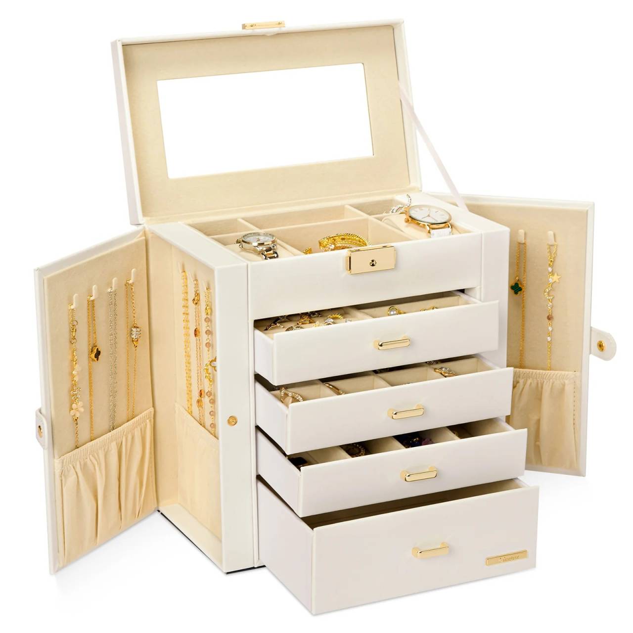 Troli Šperkovnica so zrkadielkom a madlom.