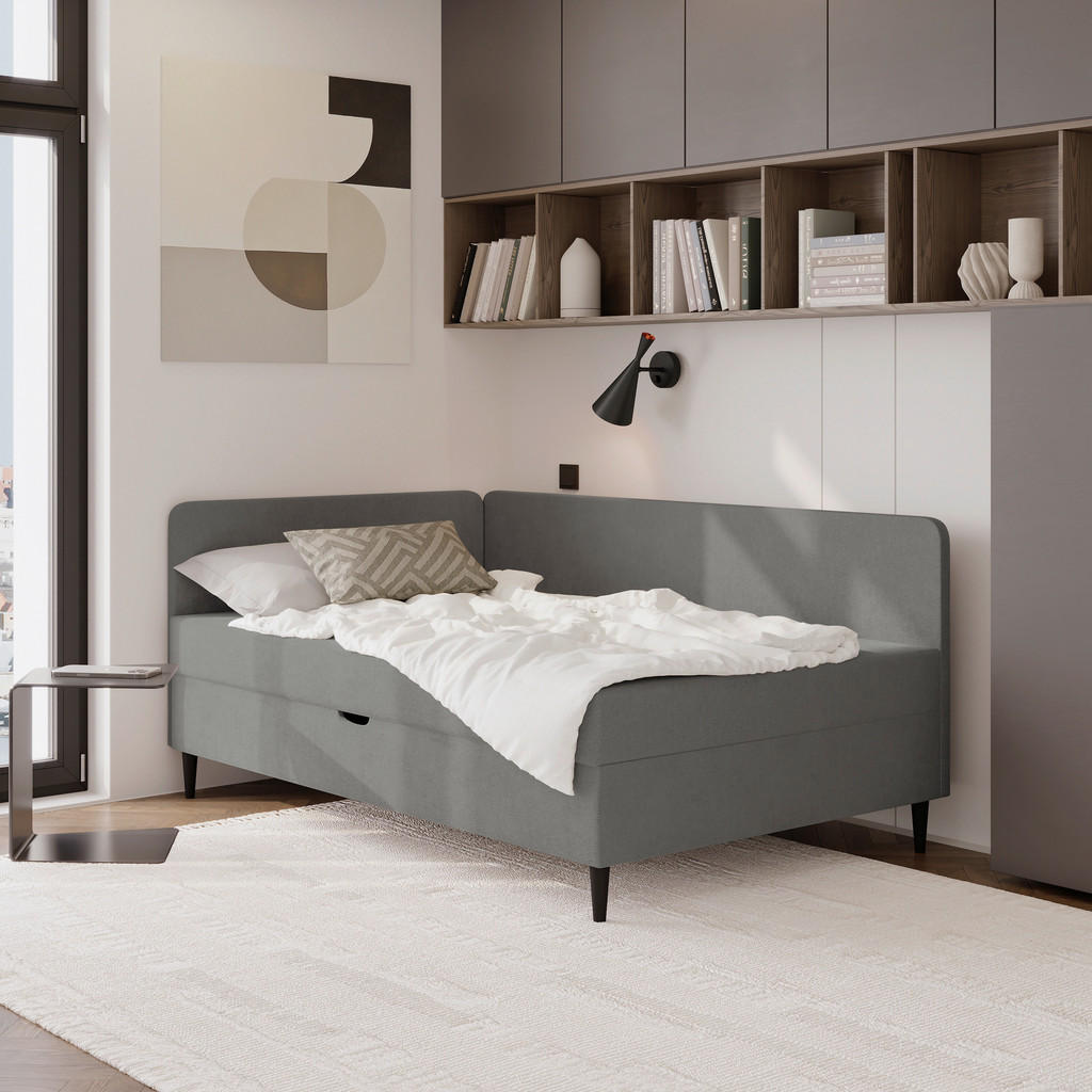 P & B AMERICKÁ POSTEĽ, 90/200 cm, grafitová.