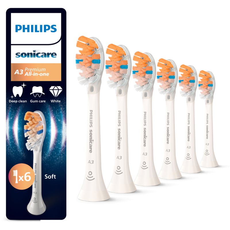 Philips Sonicare Premium All-in-One HX9096/87 náhradné hlavice na zubnú kefku White 6 ks.