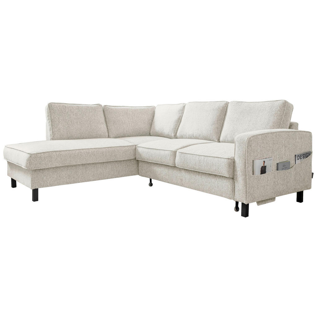 ROHOVÁ SEDACIA SÚPRAVA, textil, béžová.