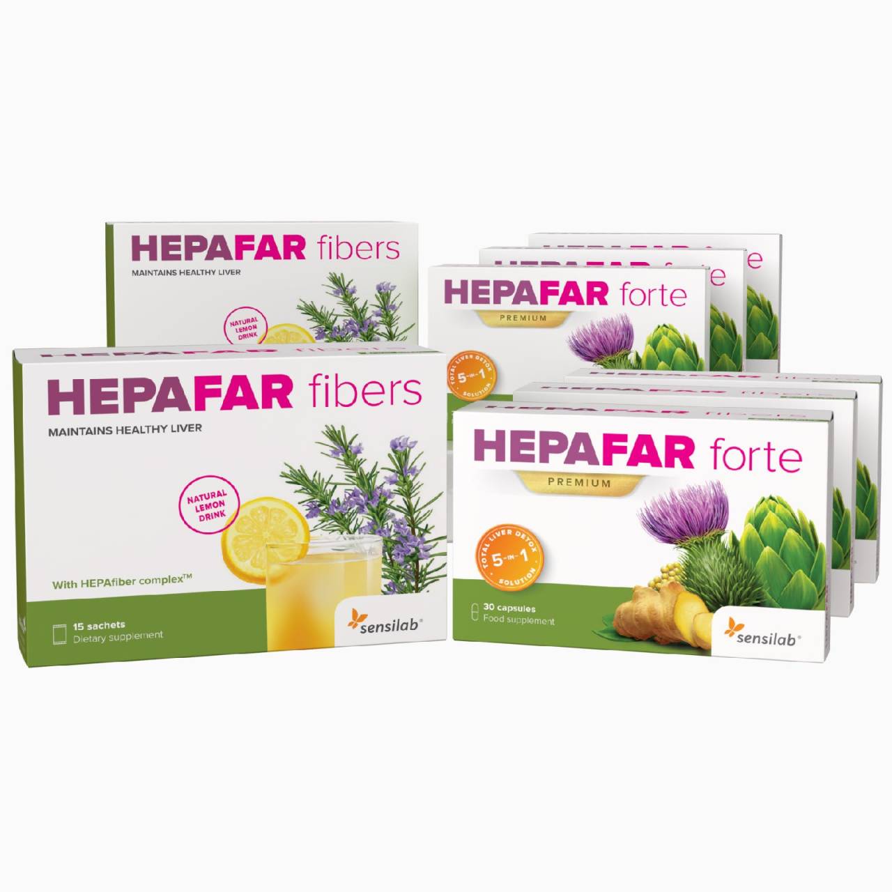 Hepafar Detox 3-Monatskur | Wirksam und sicher die Leber entgiften mit Mariendistel und Phospholipiden| 3-Monatsprogramm | Sensilab.